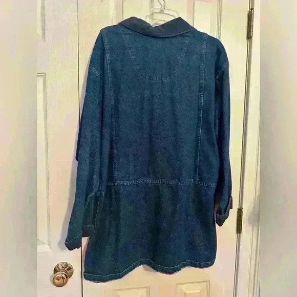 Like New Denim Unlined Chore Coat L - Picture 2 of 7
